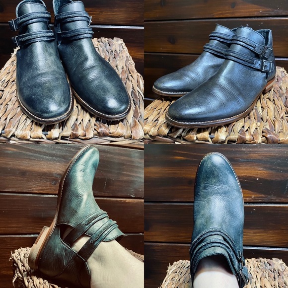 Free people low heel double buckle leather city style shooties size 37M EXC COND - Picture 12 of 15